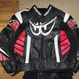 Costum moto, combinezon Berik, piele naturala si perforata pe alocuri, 54